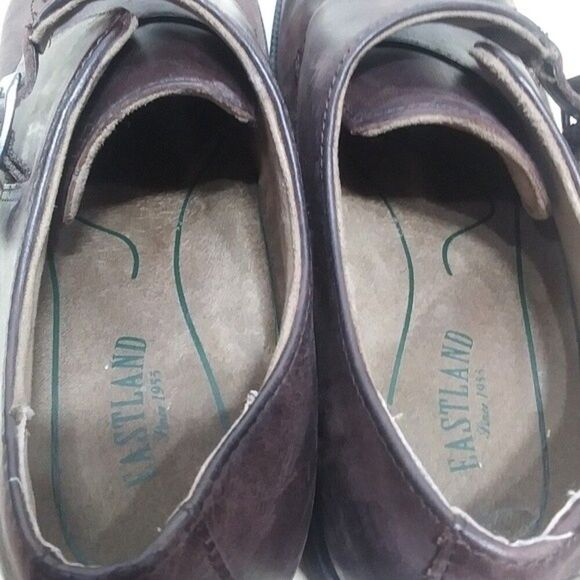 Eastland Amherst Monk-Strap Loafers, Dark Brown Leather, Chunky Sole, Womens 8 - Picture 6 of 10